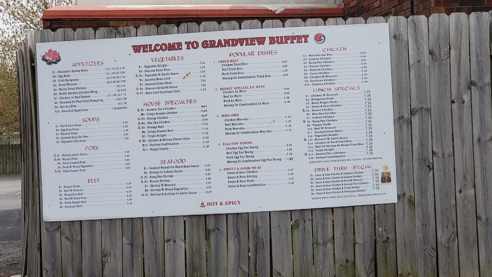 Grandview Buffet Menu image 3